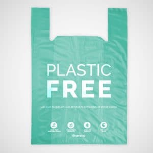 Medium T-Shirt Bag - Green - Plastic Free